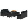 vidaXL Gartensofa-set 9 stk. Schwarz Poly-Rattan