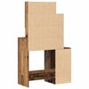 vidaXL Schminktisch mit Regal Altholz 80 x 35 x 132 cm Holzwerkstoff