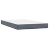 vidaXL Boxspringbett mit Matratze Dunkelgrau 120x210 cm Samt