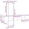 vidaXL 5-tlg. Wohnwand Wei&szlig; Holzwerkstoff