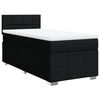 vidaXL Boxspringbett mit Matratze Schwarz 90x200 cm Stoff