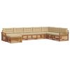 vidaXL Outdoor-Sofagarnitur mit Kissen 8 pcs Natur und Beige