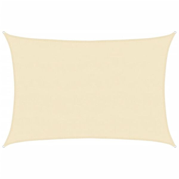 vidaXL Sonnensegel 160 g/m² Cremeweiß 5x6 m HDPE