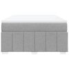 vidaXL Boxspringbett mit Matratze Hellgrau 140x190 cm Stoff