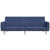 vidaXL Schlafsofa 2-Sitzer Blau Stoff