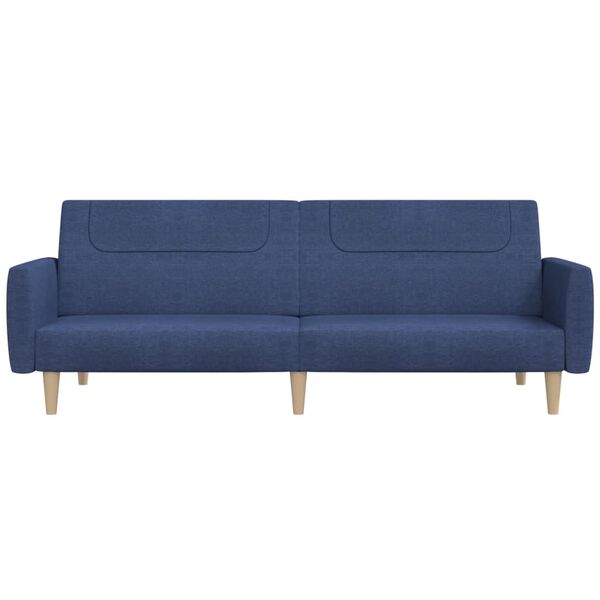 vidaXL Schlafsofa 2-Sitzer Blau Stoff
