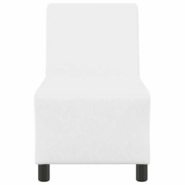 vidaXL | Modulares Armfreies Sofa | Weiß 55 x 74 x 82 cm Kunstleder