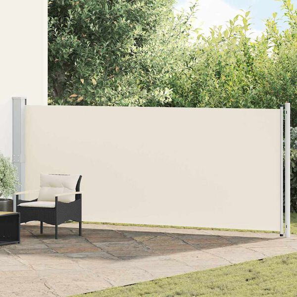 vidaXL Seitenmarkise Ausziehbar 600x160 cm Creme