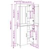 vidaXL Highboard Altholz 69,5 x 34 x 180 cm Holzwerkstoff