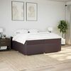 vidaXL Boxspringbett mit Matratze Dunkelbraun 200x200 cm Stoff