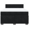 vidaXL Boxspringbett mit Matratze Schwarz 140x190 cm Samt