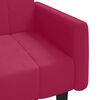 vidaXL Schlafsofa 2-Sitzer Weinrot Samt