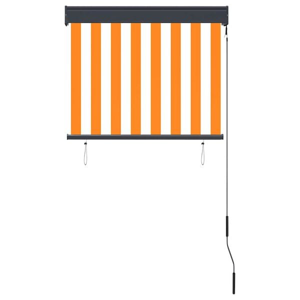 vidaXL Au&szlig;enrollo 80 x 250 cm Wei&szlig; und Orange