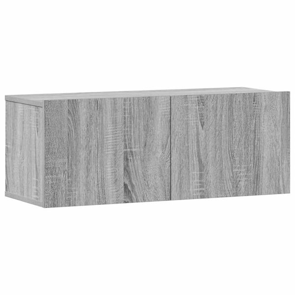 vidaXL 3-tlg. TV-Schrank-Set Grau Sonoma Holzwerkstoff