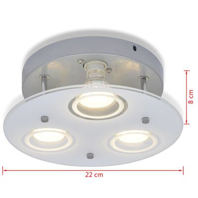 Runde LED Deckenlampe mit 3 Leuchtmitteln