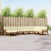 vidaXL Outdoor-Sofagarnitur mit Kissen 8 pcs Natur und Creme