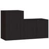 vidaXL 2-tlg. TV-Schrank-Set Schwarz Holzwerkstoff