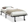 vidaXL Bettgestell ohne Matratze Klappbar Schwarz 90x190 cm Stahl