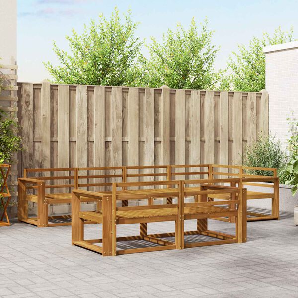 vidaXL Outdoor-Sofagarnitur 7 pcs Natur Massivholz Akazie