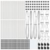 vidaXL Zaunpfosten Sonstiges 52 pcs Grau 3,2 x 3,2 x 120 cm Stahl