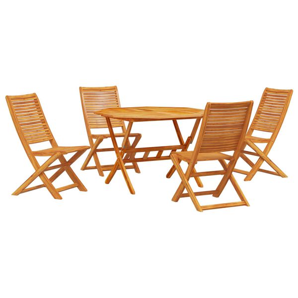 vidaXL Garten Essgruppe 5 pcs Braun Akazie Massivholz