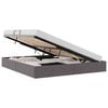vidaXL Ottoman Bettgestell mit Speicher Grau 160 x 200 cm Kunstleder