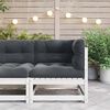 vidaXL Garten-Ecksofa mit Kissen Massivholz Kiefer