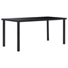 vidaXL Esstisch Schwarz 160 x 80 x 75 cm Hartglas
