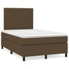 vidaXL Boxspringbett mit Matratze Dunkelbraun 120x190 cm Stoff