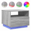 vidaXL Couchtisch mit LED-Leuchten Grau Sonoma 50x49x40 cm
