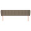 vidaXL Kopfteil mit Ohren Taupe 203x23x78/88 cm Stoff