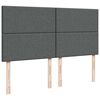 vidaXL Ottoman-Bett mit Matratzen Dunkelgrau 200x200 cm Stoff