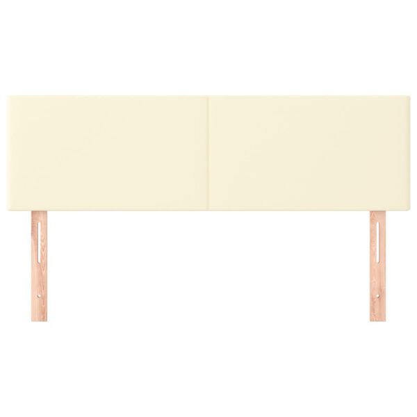 vidaXL Kopfteile 2 Stk. Creme 72x5x78/88 cm Kunstleder