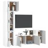 vidaXL 5-tlg. TV-Schrank-Set Wei&szlig; Holzwerkstoff