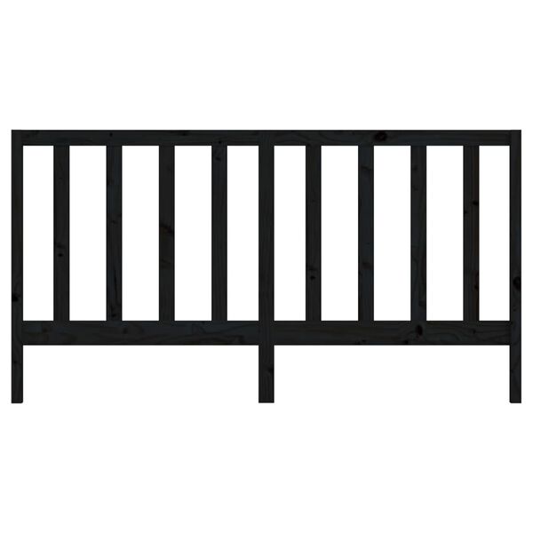 vidaXL Kopfteil Schwarz 206x4x100 cm Massivholz Kiefer