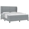 vidaXL Boxspringbett mit Kopfteil Hellgrau 180 x 200 cm Stoff