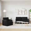 vidaXL Sofa 2 pcs Schwarz 162 x 80 x 85 cm Stoff