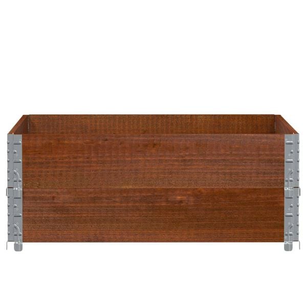 vidaXL Pflanzkasten Braun 100x100 cm Massivholz Kiefer