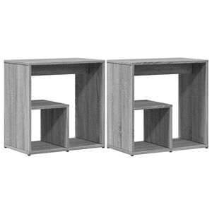vidaXL Beistelltische 2 Stk. Grau Sonoma 50x30x50 cm Holzwerkstoff
