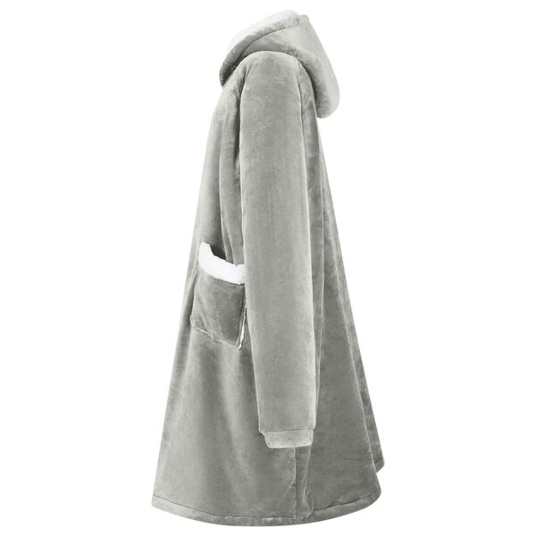 vidaXL Decken-Hoodie Grau S Fleece und Flanell