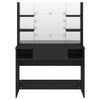 vidaXL Schminktisch mit LED-Beleuchtung 100x40x135 cm MDF Schwarz