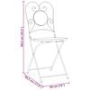 vidaXL Mosaik-Bistro-Set Terrakottarot und Wei&szlig; Eisen und Keramik