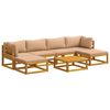 vidaXL Sofa-Set 7 stk. Natur Massivholz Akazie