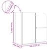 vidaXL Bi-Falt Duschumhausung Dunkel transparent 120 x 67 x 129 cm