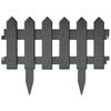 vidaXL Rasenkanten 25 Stk. Anthrazit 10 m PP