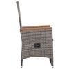 vidaXL 5-tlg. Garten-Essgruppe mit Kissen Poly Rattan Grau