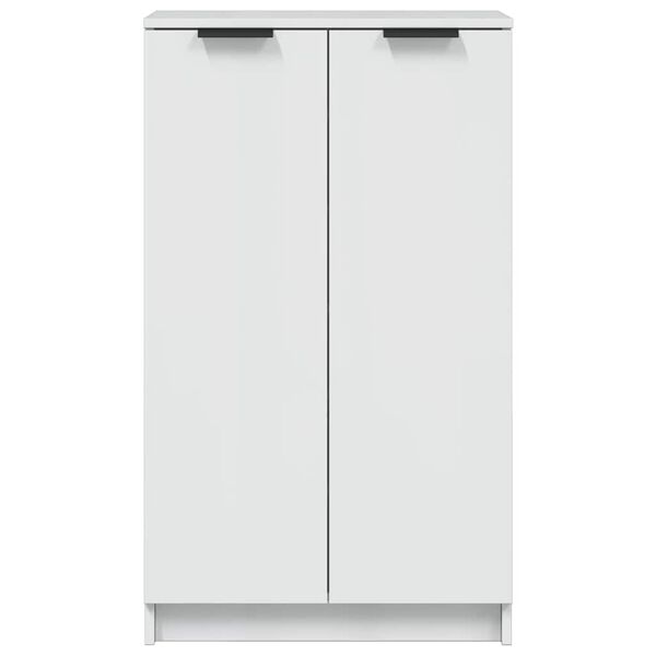 vidaXL Schuhschrank Hochglanz-Wei&szlig; 59x35x100,5 cm Holzwerkstoff