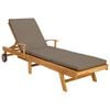 vidaXL Sonnenliege mit Kissen 100% Polyester mit solidem Teak