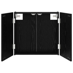 vidaXL Dartboard Schrank Schwarz Eichen-Optik 56 x 12 x 53,5 cm