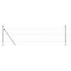 vidaXL Zaun mit Pfosten Silber 0,6 x 25 m Stahl